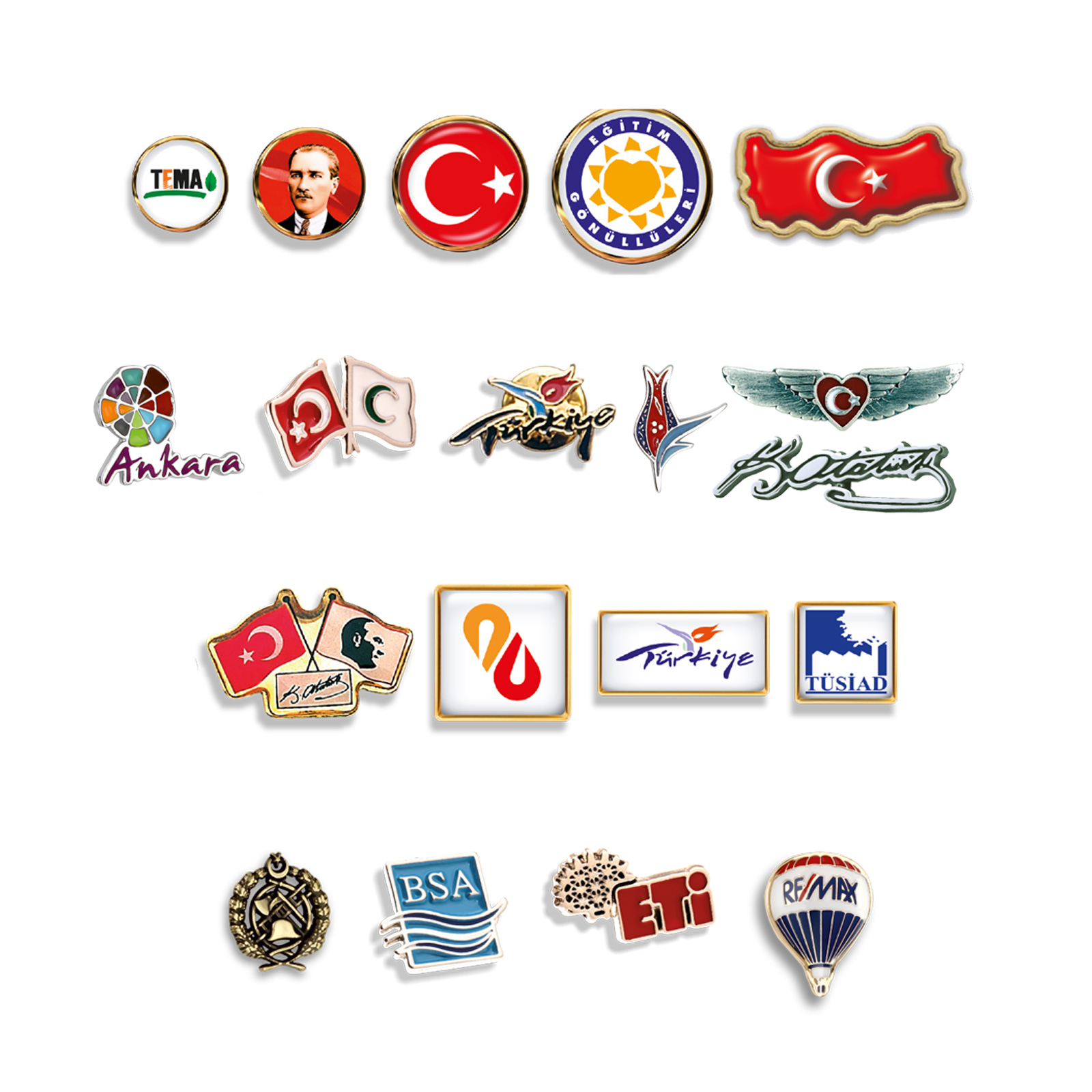 MALDİV ÖZEL DÖKÜM VE DOMEKS BASKILI ROZETLER